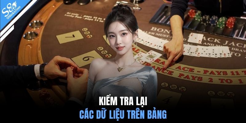 Kiểm tra lại các dữ liệu trên bảng